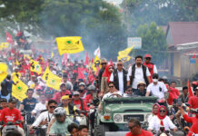 Pengukuhan Tim Pemenangan Kecamatan Wotu, Budiman Akbar Disambut Ribuan Warga