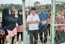 Gunakan Anggaran BKK, Kades Harapan Resmikan Lapangan Volly