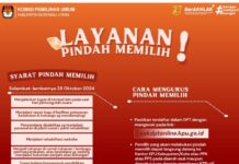 Catat ! Batas Waktu Daftar Pemilih Pindah di KPU Morowali Utara