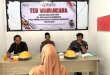 Laksanakan Tes Wawancara, Ketua Panwaslu Kecamatan Baebunta Tekankan Netralitas Kepada Setiap Calon PTPS