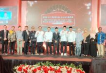 KPU Morowali Utara Sukseskan Debat Pertama di Gedung Morokoa