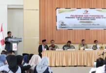 Ketua Bawaslu Luwu Timur Lantik 453 PTPS, Tekankan Pentingnya Profesionalitas Pilkada 2024