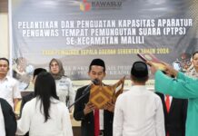 Pelantikan dan Penguatan Kapasitas Aparatur PTPS se Kecamatan Malili