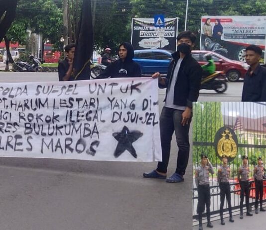 Geruduk Polda Sulsel Gabungan FBI GPMK Desak Kapolda Copot Dua KapolresÂ