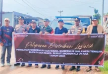 KPU Morowali Utara Lakukan Pergeseran Logistik untuk Kecamatan Mamosalato dan Bungku Utara