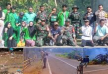 Kolaborasi Koramil, Pemdes Timusu dan KKN IAIN Bone Atasi Lingkungan