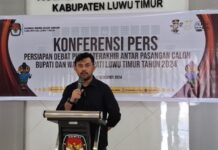 KPU Luwu Timur Tetapkan 9 Panelis untuk Debat Kedua Cabup dan Cawabup