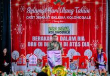 Bupati Morut Hadiri HUT ke-12 Jemaat GKST Eklesia Kolonodale