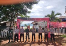 Koramil 1311-03/Petasia dan Polres Lakukan Pengamanan Rapat Pleno Terbuka KPU Morowali Utara