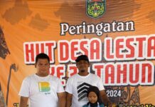 Pawai Budaya Memeriahkan HUT Desa Lestari yang ke 34