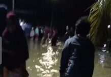 Jalan Trans Sulawesi di Burau Tergenang Banjir