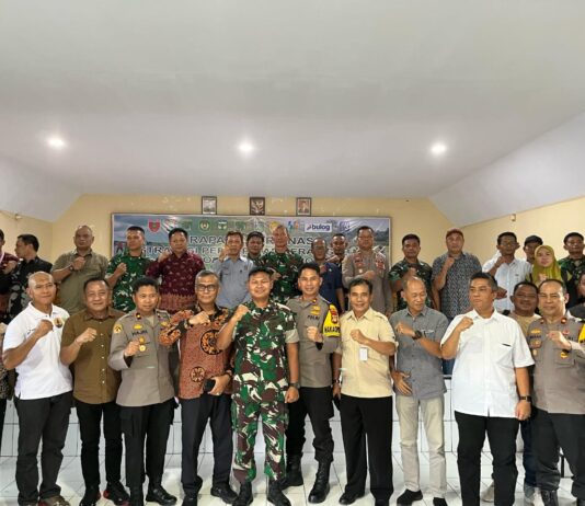 Dandim 1403/Palopo Bersama Bulog Luwu Raya Gelar Rakor Starategi Percepatan Serap Gabah