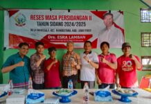 Reses di Desa Manggala, Esra Lamban Komitmen Kawal dan Perjuangkan Perkembangan Desa