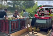 Petugas Pos Tambangan Polsek Mangkutana Berhasil Gagalkan Penyelundupan Ratusan Tabung Gas Subsidi