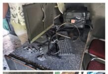 Kantor Desa Kariango Baebunta Diduga Dibakar OTK Menggunakan Bom MolotovÂ