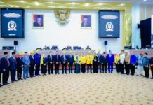 Wabup Morowali Utara Hadiri Rapat Serah Terima Jabatan Gubernur Sulteng