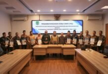 Disaksikan Wabup Luwu Utara Jumail Mappile, Disdukcapil Tandatangani PKS Hak Akses dan Pemanfaatan Data