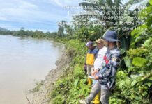 Bupati Lutim Instruksikan Benahi Tanggul Sungai Kalaena, UPTD Pengairan Gerak Cepat Lakukan Pengukuran