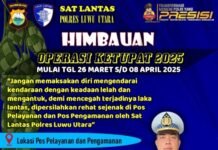 Jelang Operasi Ketupat 2025, Kasat Lantas Polres Luwu Utara Sampaikan Imbauan Ini Kepada Pengendara