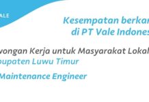 PT Vale Buka Loker Lagi Khusus untuk Masyarakat Luwu Timur