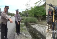 Lakalantas Tiga Anak di Kalaena, Kapolsek Mangkutana dan Polantas Olah TKP