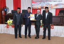Bupati Morut Hadiri Rapat Paripurna Penyampaian Rancangan LKPJ