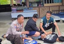 Polsek Mori Atas Tangkap Dua Terduga Pelaku Pembunuhan Ayah Kandung Sendiri