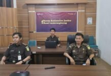 Kejari Luwu Utara Ikuti Sosialisasi Pengawasan Penyelenggaraan Perizinan Secara Virtual