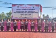 Kapolres Luwu Utara Pimpin Sertijab Kasat Lantas dan Kapolsek