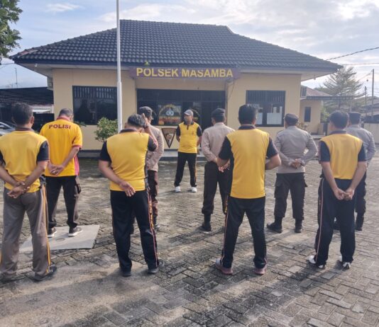 Kapolsek Masamba IPTU Sabaruddin Pimpin Apel Perdana, Ini yang Disampaikan