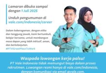 PT Vale Buka Loker Lagi untuk Wilayah Kerja Luwu Timur, Berikut Posisinya