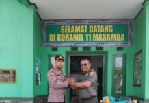 Perkuat Sinergitas, Kapolsek Masamba Lakukan Giat Silaturahmi di Koramil Masamba