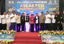 Ketua ASPROV PSSI Sulteng Lantik ASKAB PSSI Morut