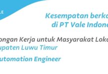 PT Vale Buka Lowongan Kerja untuk Masyarakat Luwu Timur