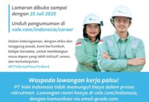 Lowongan Kerja PT Vale untuk Masyarakat Luwu Timur, Daftar Sekarang !