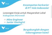 PT Vale Buka Lowongan Kerja untuk Warga Lokal Morowali dan Kolaka, Buruan Daftar !