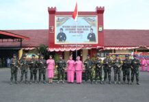 Kompol Muhammad Agus Hadiri Penyambutan dan Pelepasan Dansat Brimob Polda Sulsel