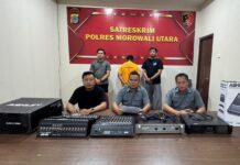 Polres Morut Tangkap Pelaku Pencurian Sound system di Gereja Bahtera Korobonde