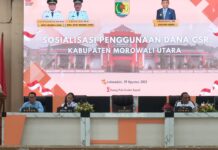 Bupati Morowali Utara Hadiri Sosialisasi Penggunaan Dana CSR