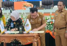 Pemda Morut dan PT Bank Sulteng Tandatangani PKS Terkait SP2D Online Melalui SIPD RI