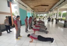 Kapolres Luwu Utara Pantau Kesamaptaan Jasmani dan Uji Beladiri Berkala Semester II T.A 2025