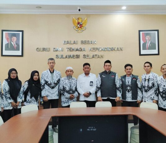 Konsultasi Peningkatan Tenaga Pendidikan, Pengurus PGRI Luwu Utara Lakukan Kunker ke BBGTK Sulsel