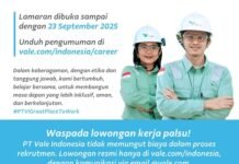 PT Vale Buka Lowongan Kerja untuk Dokter di Luwu Timur