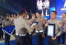 Peringkat Pertama Kategori Penindakan Pelanggaran Lalulintas, Polres Luwu Utara Raih Predikat Terbaik se-Polda Sulsel