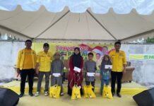 HUT ke 61 Partai Golkar, Golkar Luwu Utara Santuni Anak Yatim dan Bagikan Sembako