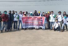 Aliansi Buruh Morowali Aksi Solidaritas Dukung Perundingan PKB di IMIP