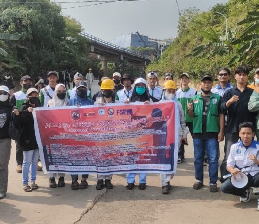 Aliansi Buruh Morowali Aksi Kampanye Kedua Dukung Perundingan PKB di Manado