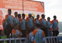 Semarak HUT ke 12 Morowali Utara, Wabup Djira Lepas Peserta Fun Run 5K