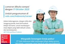 PT Vale Buka Lowongan Kerja Lagi untuk Masyarakat Luwu Timur