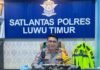 Sat Lantas Polres Luwu Timur Sebut Ratusan Pelanggaran di Pekan Pertama Operasi Zebra